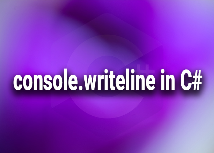 console.writeline in c#